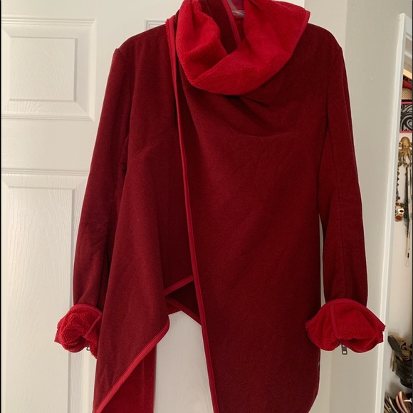 Cranberry colored cover up - Picture 2 of 3